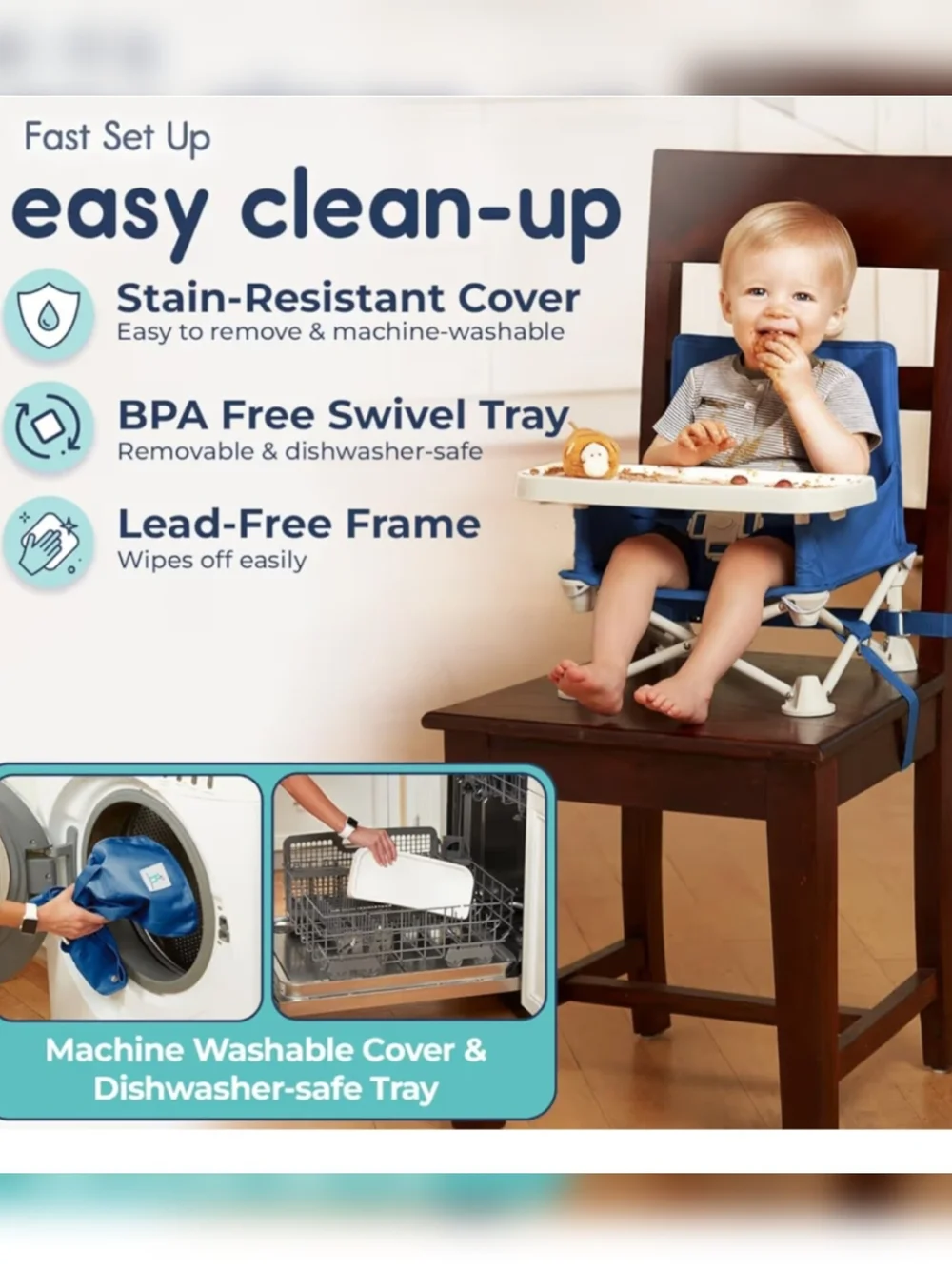 Hiccapop OmniBoost Travel Booster Seat with Tray for Baby